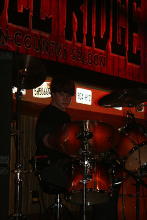 Jon rocking out at the Gorilla Productions Battle of the Bands held at Saddle Ridge Saloon at Station Square on Sunday, February 17, 2008